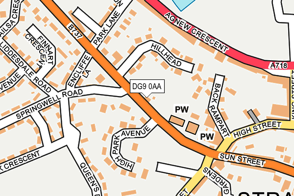 DG9 0AA map - OS OpenMap – Local (Ordnance Survey)