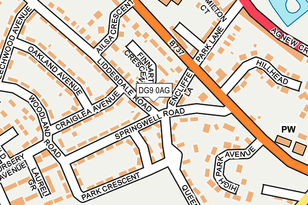 DG9 0AG map - OS OpenMap – Local (Ordnance Survey)