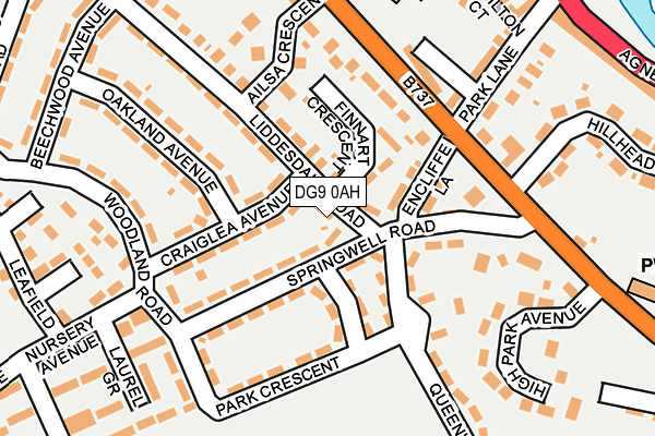 DG9 0AH map - OS OpenMap – Local (Ordnance Survey)