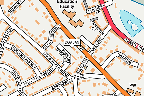 DG9 0AN map - OS OpenMap – Local (Ordnance Survey)