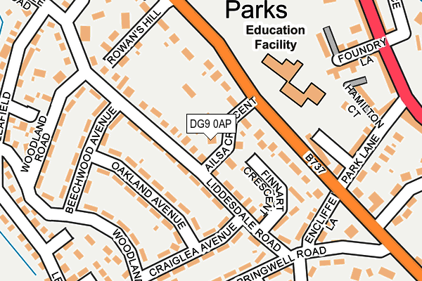 DG9 0AP map - OS OpenMap – Local (Ordnance Survey)