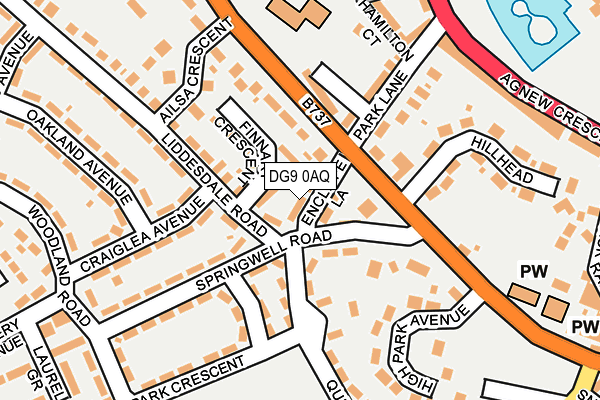 DG9 0AQ map - OS OpenMap – Local (Ordnance Survey)