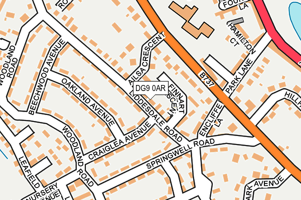 DG9 0AR map - OS OpenMap – Local (Ordnance Survey)