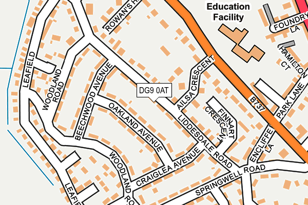 DG9 0AT map - OS OpenMap – Local (Ordnance Survey)