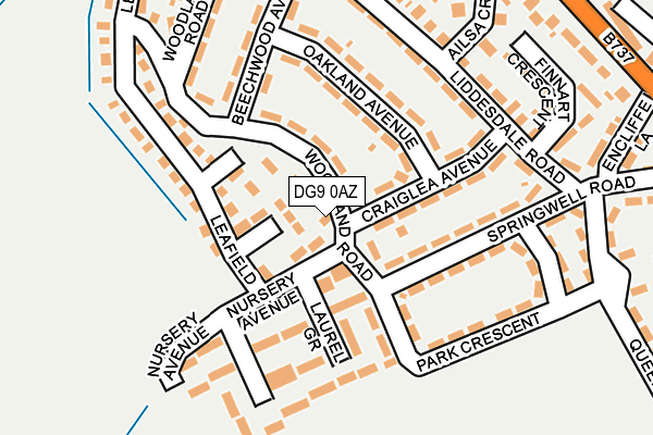 DG9 0AZ map - OS OpenMap – Local (Ordnance Survey)