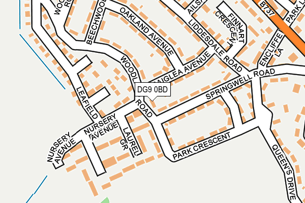 DG9 0BD map - OS OpenMap – Local (Ordnance Survey)