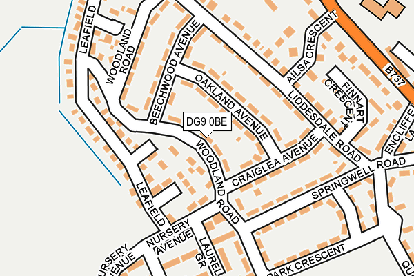 DG9 0BE map - OS OpenMap – Local (Ordnance Survey)