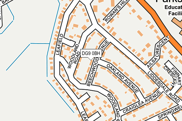 DG9 0BH map - OS OpenMap – Local (Ordnance Survey)