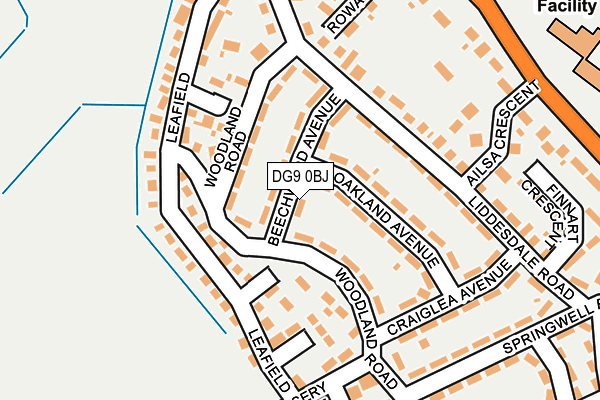 DG9 0BJ map - OS OpenMap – Local (Ordnance Survey)