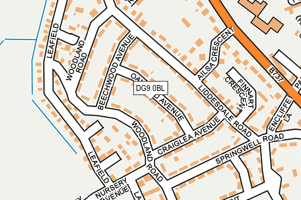 DG9 0BL map - OS OpenMap – Local (Ordnance Survey)