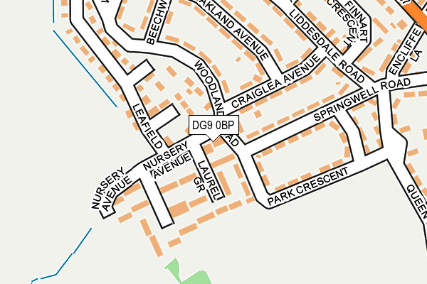 DG9 0BP map - OS OpenMap – Local (Ordnance Survey)
