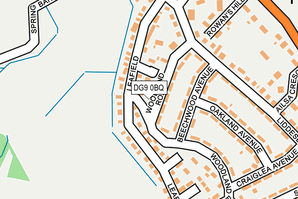 DG9 0BQ map - OS OpenMap – Local (Ordnance Survey)