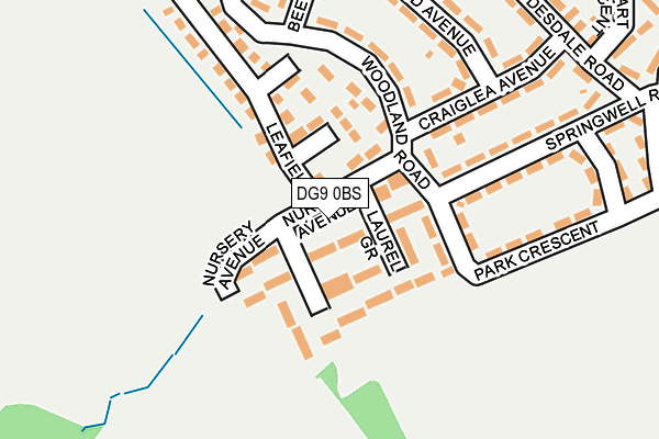 DG9 0BS map - OS OpenMap – Local (Ordnance Survey)