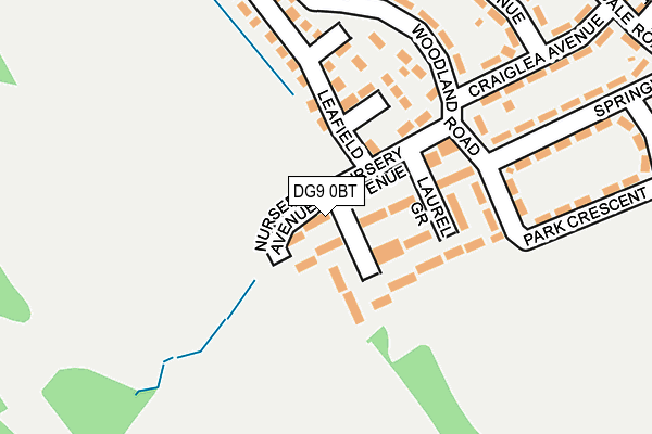 DG9 0BT map - OS OpenMap – Local (Ordnance Survey)