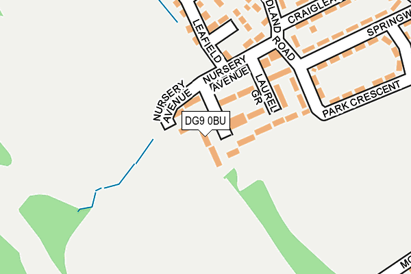 DG9 0BU map - OS OpenMap – Local (Ordnance Survey)