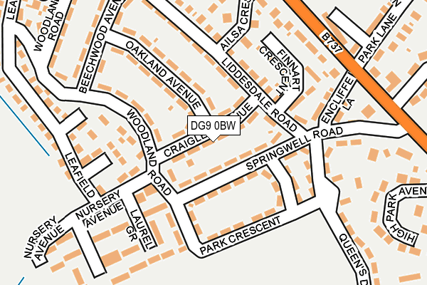 DG9 0BW map - OS OpenMap – Local (Ordnance Survey)