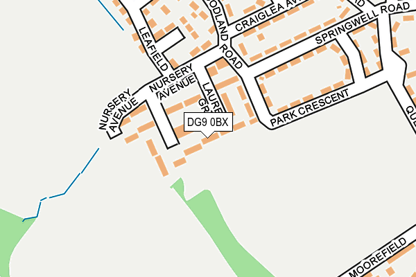 DG9 0BX map - OS OpenMap – Local (Ordnance Survey)