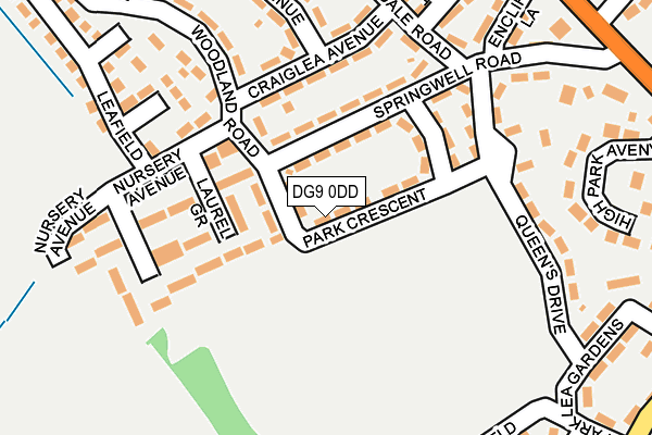 DG9 0DD map - OS OpenMap – Local (Ordnance Survey)