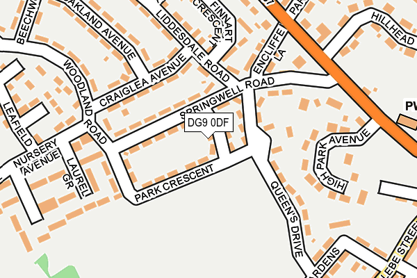 DG9 0DF map - OS OpenMap – Local (Ordnance Survey)