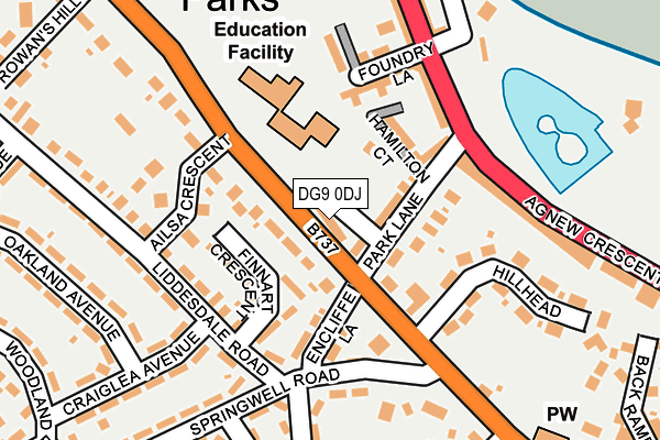DG9 0DJ map - OS OpenMap – Local (Ordnance Survey)