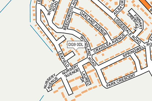 DG9 0DL map - OS OpenMap – Local (Ordnance Survey)