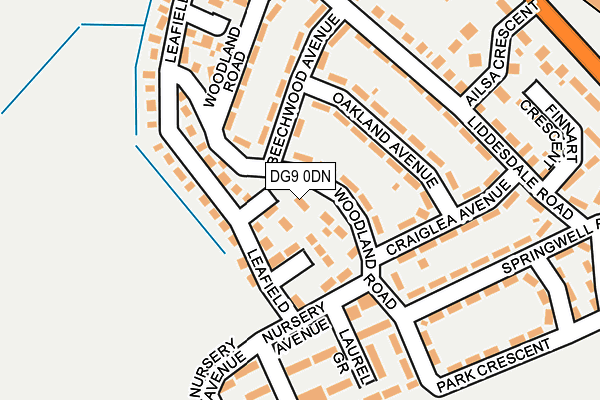 DG9 0DN map - OS OpenMap – Local (Ordnance Survey)