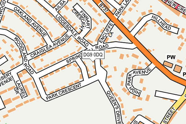 DG9 0DQ map - OS OpenMap – Local (Ordnance Survey)
