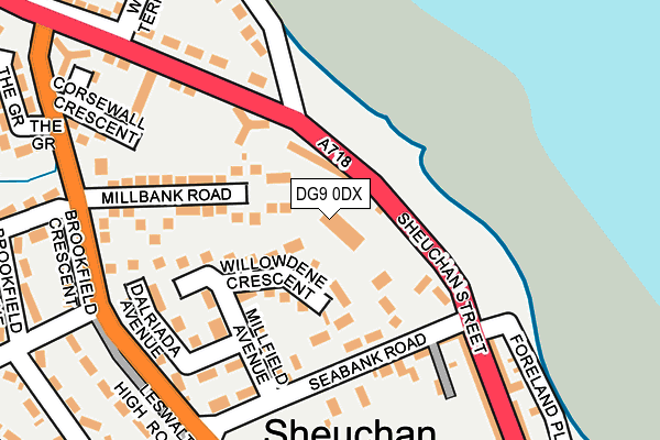 DG9 0DX map - OS OpenMap – Local (Ordnance Survey)