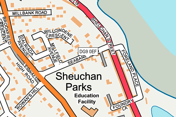 DG9 0EF map - OS OpenMap – Local (Ordnance Survey)