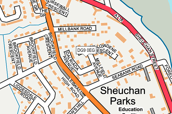 DG9 0EG map - OS OpenMap – Local (Ordnance Survey)