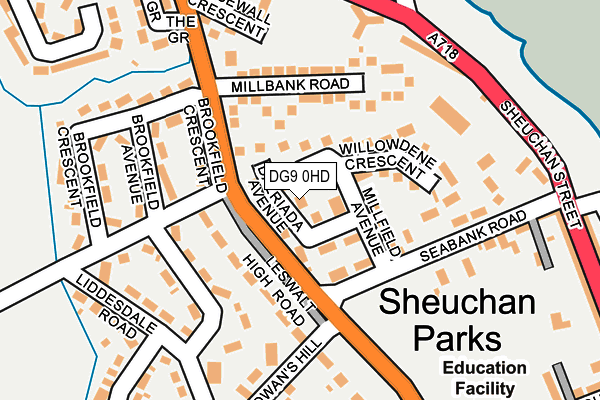 DG9 0HD map - OS OpenMap – Local (Ordnance Survey)