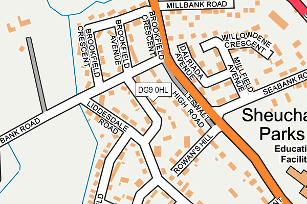 DG9 0HL map - OS OpenMap – Local (Ordnance Survey)