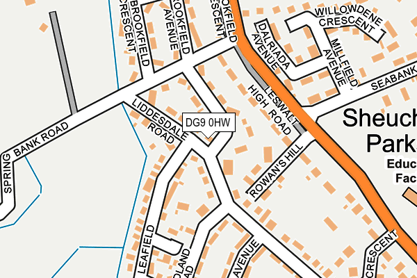 DG9 0HW map - OS OpenMap – Local (Ordnance Survey)