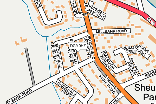 DG9 0HZ map - OS OpenMap – Local (Ordnance Survey)