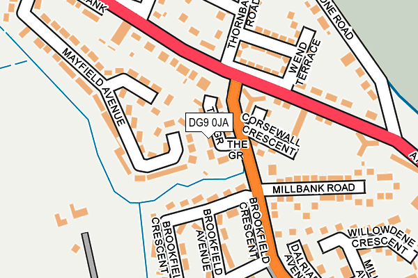 DG9 0JA map - OS OpenMap – Local (Ordnance Survey)