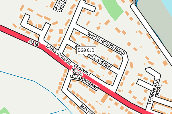 DG9 0JD map - OS OpenMap – Local (Ordnance Survey)