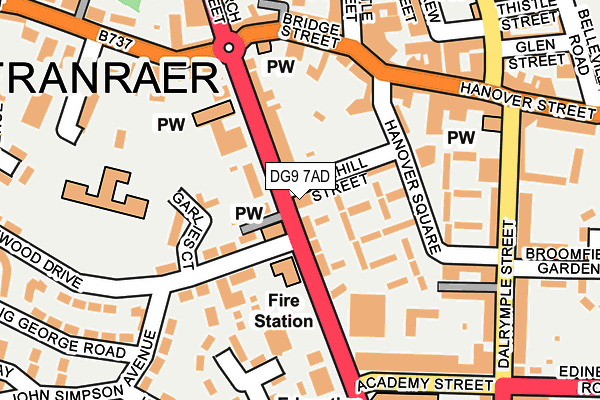DG9 7AD map - OS OpenMap – Local (Ordnance Survey)