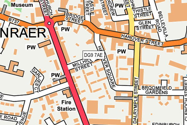DG9 7AE map - OS OpenMap – Local (Ordnance Survey)
