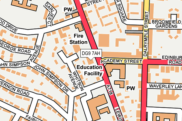 DG9 7AH map - OS OpenMap – Local (Ordnance Survey)