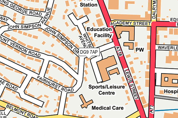 DG9 7AP map - OS OpenMap – Local (Ordnance Survey)