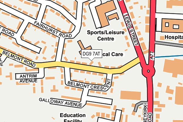 DG9 7AT map - OS OpenMap – Local (Ordnance Survey)