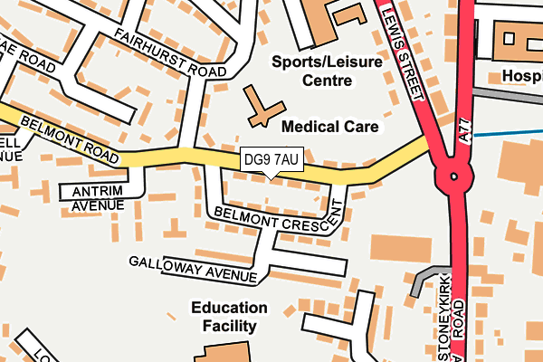 DG9 7AU map - OS OpenMap – Local (Ordnance Survey)