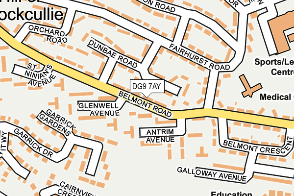 DG9 7AY map - OS OpenMap – Local (Ordnance Survey)
