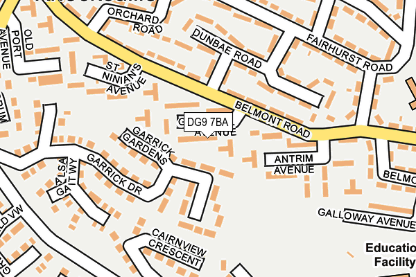 DG9 7BA map - OS OpenMap – Local (Ordnance Survey)