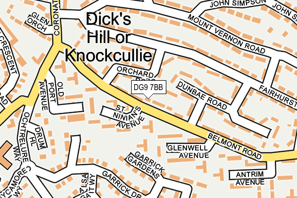 DG9 7BB map - OS OpenMap – Local (Ordnance Survey)