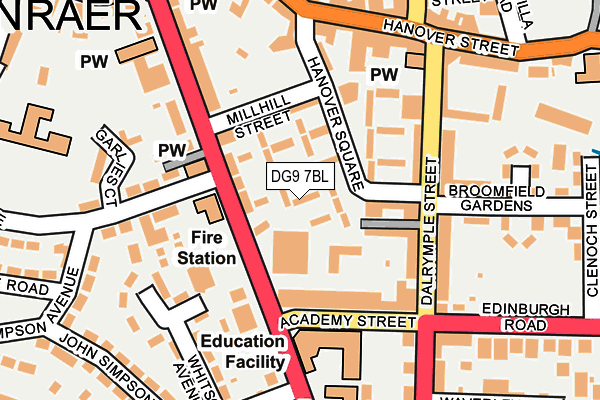 DG9 7BL map - OS OpenMap – Local (Ordnance Survey)
