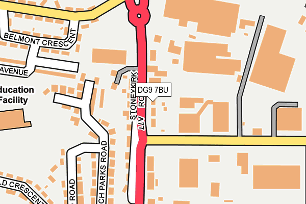 DG9 7BU map - OS OpenMap – Local (Ordnance Survey)