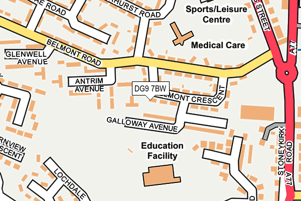 DG9 7BW map - OS OpenMap – Local (Ordnance Survey)