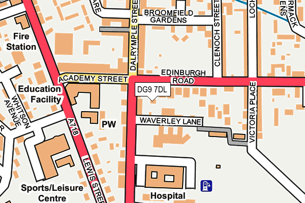 DG9 7DL map - OS OpenMap – Local (Ordnance Survey)