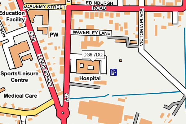 DG9 7DQ map - OS OpenMap – Local (Ordnance Survey)